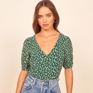 Reformation Benton Top in Susanna Floral